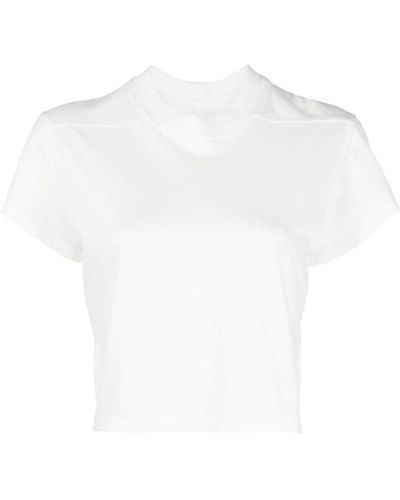 Rick Owens Cotton Cropped T-shirt - White