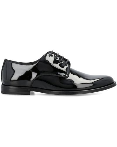 Dolce & Gabbana Glossy Derby Shoes - Black