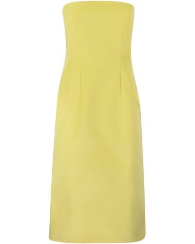 Sportmax Editta Double Cotton Bustier Dress - Yellow