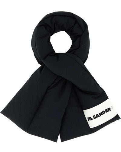 Jil Sander + Logo-patch Padded Scarf - Black