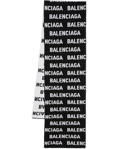 Balenciaga Bal Horizontal Scarf - Black