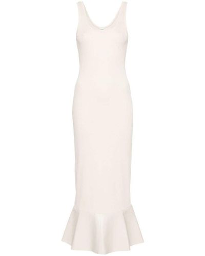 Nanushka Talulla Peplum Maxi Dress - White