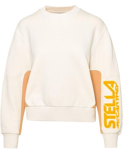 Stella McCartney Cream Cotton Logo Sweatshirt - Natural