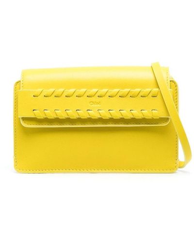 Chloé Mony Whipstitched Clutch Bag - Yellow