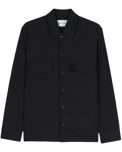 Calvin Klein Soft Twill Overshirt - Black