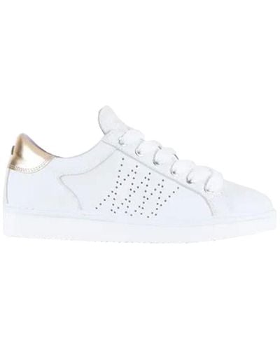 Pànchic Lace-up Leather Sneakers Shoes - White