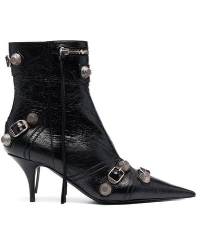 Balenciaga Cagole Buckle-detail 70mm Ankle Boots - Black