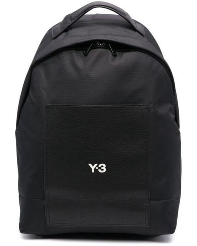 Y-3 Lux Logo-print Backpack - Black