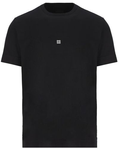 Givenchy T-shirt With Embroidered Logo - Black