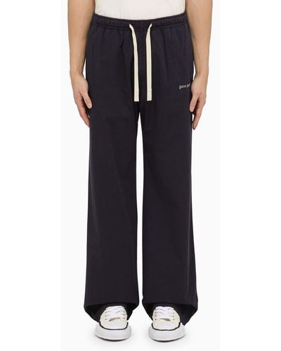 Palm Angels Trousers With Logo - Black
