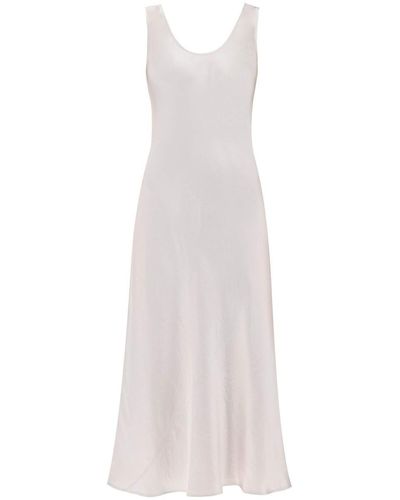 Max Mara "Mid-Length Satin Dress - White