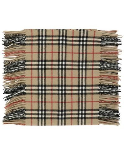 Burberry Check Cashmere Happy Scarf - Natural