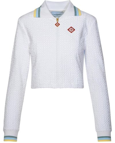 Casablancabrand 'towelling' White Cotton Blend Sweatshirt