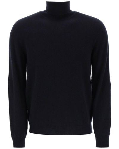 Agnona Seamless Cashmere Turtleneck Sweater - Blue