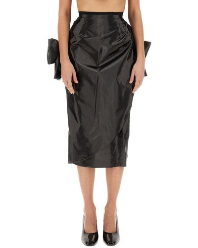 Maison Margiela Skirt With Bow - Black