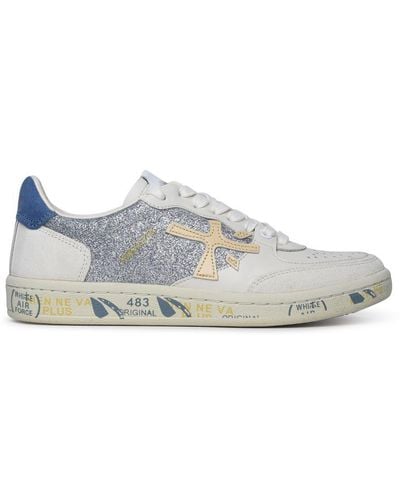 Premiata 'Basket Clayd' Leather Blend Sneakers - Gray