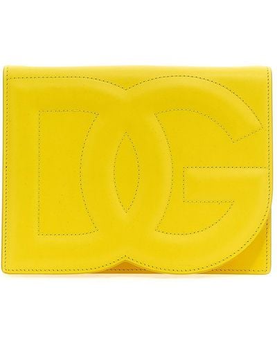 Dolce & Gabbana Logo Shoulder Strap Crossbody Bags - Yellow