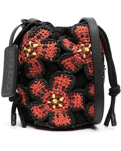 KENZO Boke-Flower Bucket Bag - Red