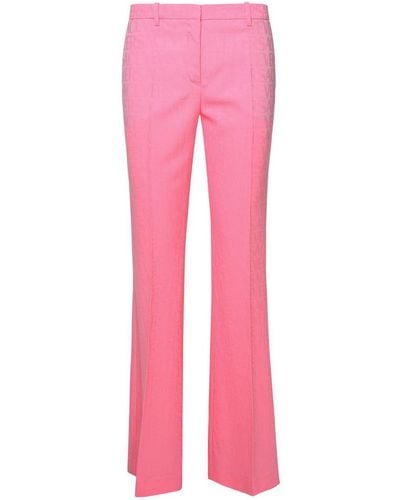 Versace Rose Wool Pants - Pink