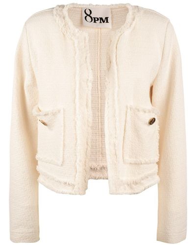 8pm Chanel Cropped Jacket - Natural