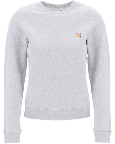 Maison Kitsuné Fox Head Regular Fit Sweatshirt - White