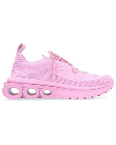 Ferragamo Nima Fabric Low-Top Sneakers - Pink
