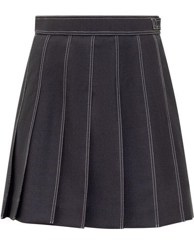 Thom Browne Mini Pleated Skirt - Blue