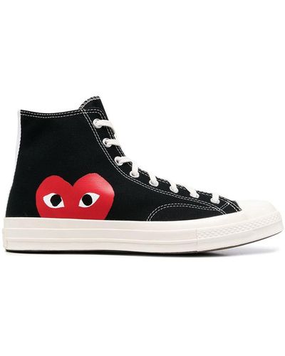 COMME DES GARÇONS PLAY Converse Edition Half Heart Chuck 70 High Sneakers - Black