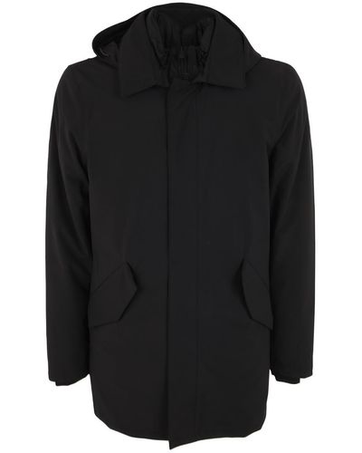 People Of Shibuya Hachiko Hooded Jacket With Padded Jacket Inside Clothing - Black