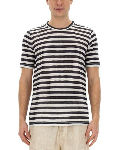 120% Lino Striped T-shirt - Multicolor
