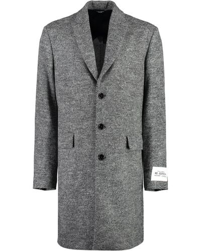 Dolce & Gabbana Single-breasted Wool Coat - Gray