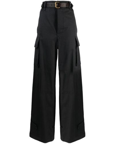 Saint Laurent Cotton Cargo Pants - Black