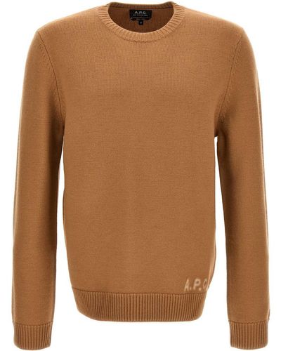 A.P.C. Edward Sweater, Cardigans - Brown
