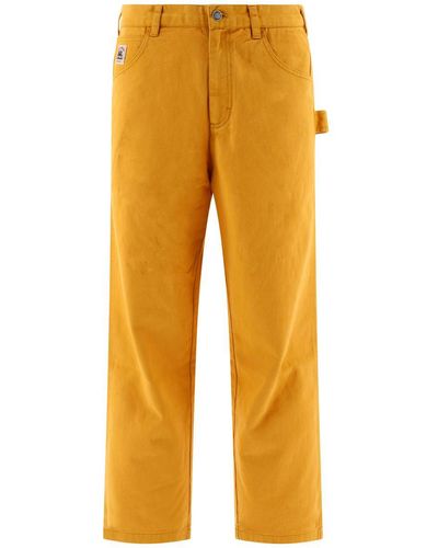 Bode "Twill Knolly Brook" Pants - Yellow
