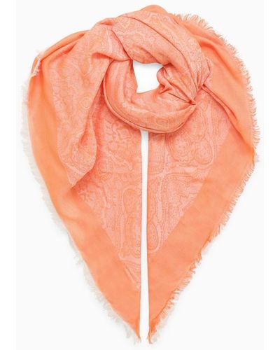 Etro Cotton-blend Scarf - Orange