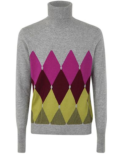 Ballantyne Turtle Neck Pullover With Diamonds Clothing - Pink