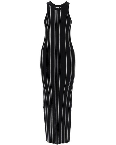 Totême Toteme "Long Ribbed Knit Naia Dress In - Black