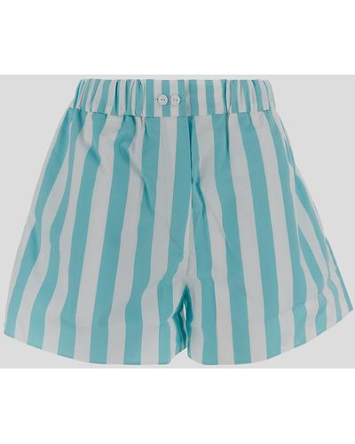 Patou striped cotton shorts - Green
