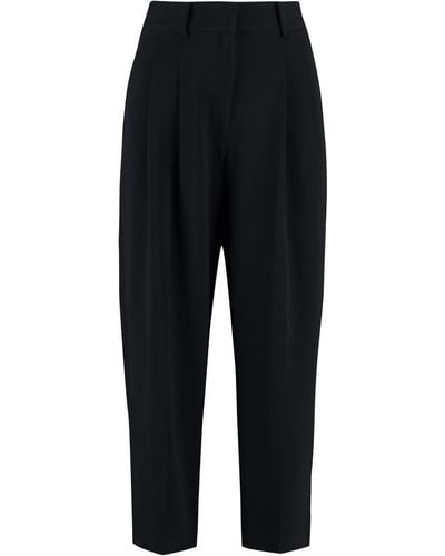 Michael Kors High-waisted Cropped Pants - Black