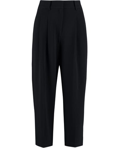 MICHAEL Michael Kors High-waisted Cropped Trousers - Black