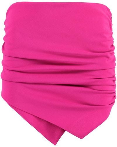 The Attico Hatty Asymmetric Miniskirt - Pink