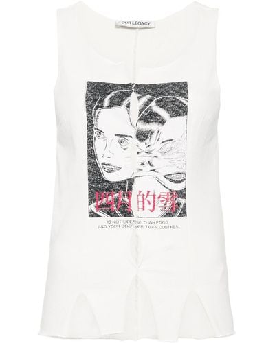 Our Legacy Race Singlet - White