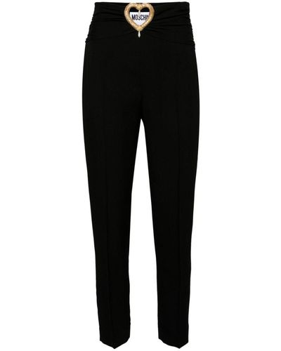 Moschino Tailored Pants With Cut-Out Details - Black