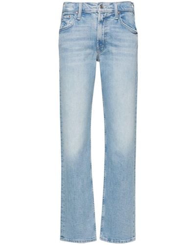 Mother Smarty Pants High-rise Slim-fit Jeans - Blue