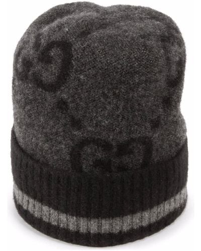 Gucci GG Knit Cashmere Hat - Black
