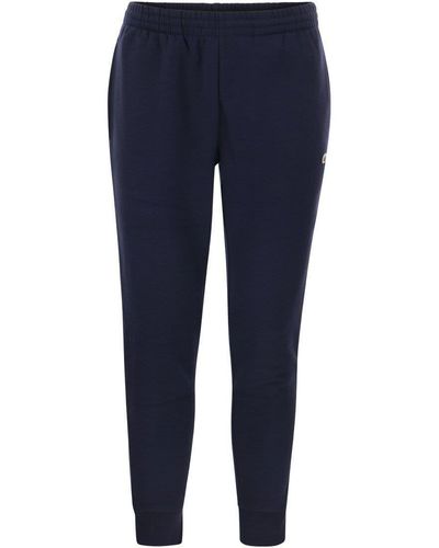 Lacoste Sports Trousers In Organic Cotton Sweatshirt - Blue