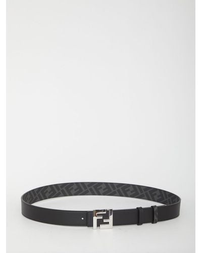 Fendi Ff Reversible Belt - White