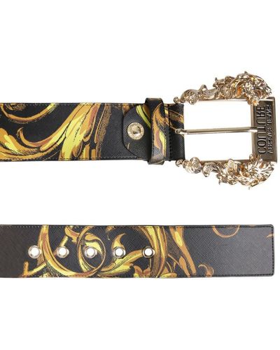 Versace Belt With Iconic Buckle - Multicolour