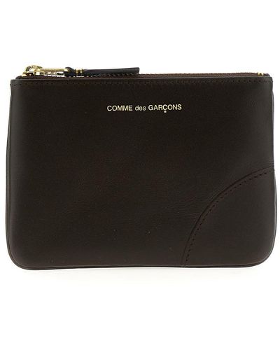 Comme des Garçons Logo Leather Wallet Wallets - Black