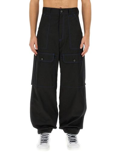 MSGM Wide Leg Pants - Black